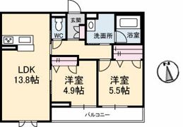 ベレオ三条の間取り画像