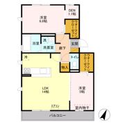 ヴィルヌーブ Ⅱの間取り画像