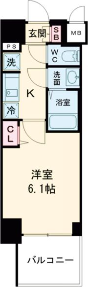エステムコート神戸グランスタイルの間取り画像