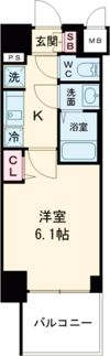 エステムコート神戸グランスタイルの間取り画像