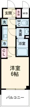 エステムコート神戸グランスタイルの間取り画像