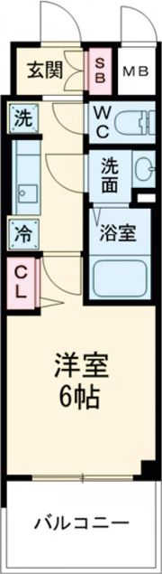 エステムコート神戸グランスタイルの間取り画像