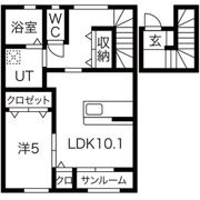 アクアコートD棟の間取り画像