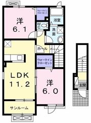 メゾン・ドゥ・ソレイユⅠの間取り画像