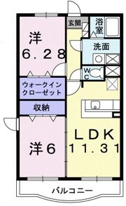 リズ センティア Bの間取り画像