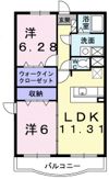 リズ センティア Bの間取り画像