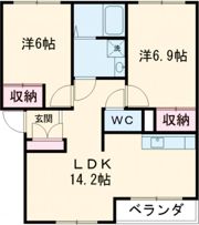 ハイツベルパールの間取り画像