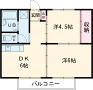 美乃利Ⅰマンションの間取り画像