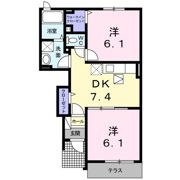 シェーネ 両仲間 Bの間取り画像