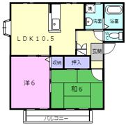 ガーデン，クリア B棟の間取り画像