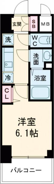 エステムコート神戸グランスタイルの間取り画像