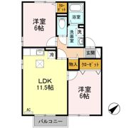 オークデール A/Bの間取り画像