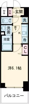 エステムコート神戸グランスタイルの間取り画像