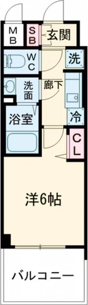 エステムコート神戸グランスタイルの間取り画像