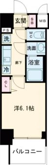 エステムコート神戸グランスタイルの間取り画像