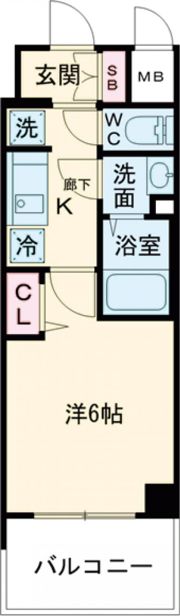 エステムコート神戸グランスタイルの間取り画像