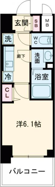 エステムコート神戸グランスタイルの間取り画像