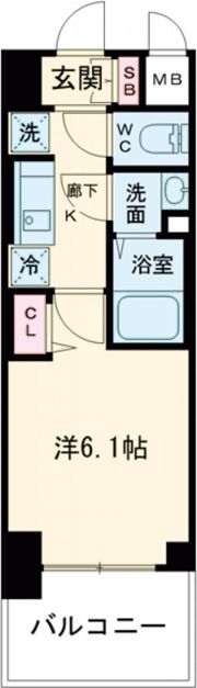エステムコート神戸グランスタイルの間取り画像