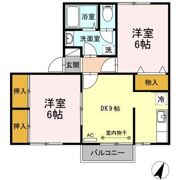 リバティ中川口 Aの間取り画像
