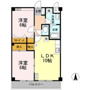 マンション紫雲 Bの間取り画像