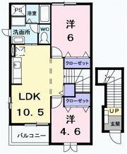 アンソレイエBの間取り画像