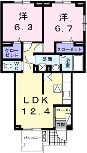 ロジュマンⅡの間取り画像
