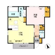 クレール・パレ Bの間取り画像