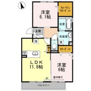 キャスバル A棟の間取り画像