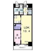 ラフレシール ドゥの間取り画像