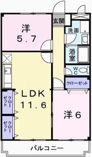玲巧ハイツ3の間取り画像