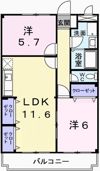 玲巧ハイツ3の間取り画像