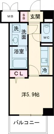 ムーンリバーJR久留米駅前の間取り画像