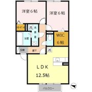 パインハイツ A棟の間取り画像