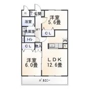 グリーンシティ竜美L棟の間取り画像