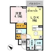 DーRoom山田町 Aの間取り画像