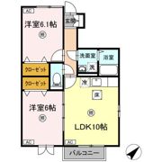 パセオプラシード成田 Bの間取り画像