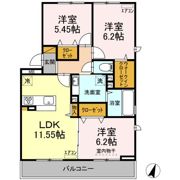 サンクレールAB Bの間取り画像