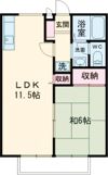 メゾン・ド・司(1LDK)の間取り画像