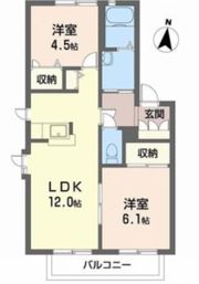 ディアス柿の木の間取り画像