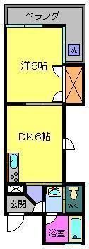 南岩国マンションの間取り画像