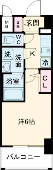 エスリード神戸兵庫駅アクアヴィラの間取り画像