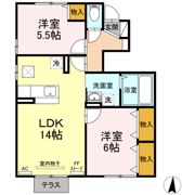 リビングタウン浜田 Cの間取り画像