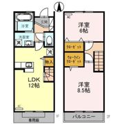 リジエール Bの間取り画像