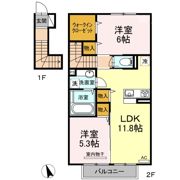 コンフォーレ鷹尾 A棟の間取り画像