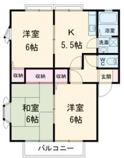 サンビレッジ雅 Bの間取り画像