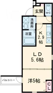 フジパレス泉佐野駅東Ⅱ番館の間取り画像