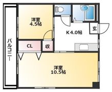 コーポ川江の間取り画像