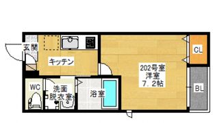 Grandtic Laulea(仮Grandtic 宇品御幸Ⅱ)の間取り画像