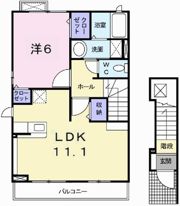 アウローラ玉手Ⅱ Aの間取り画像