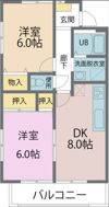 ポルシェ鶴ヶ島の間取り画像